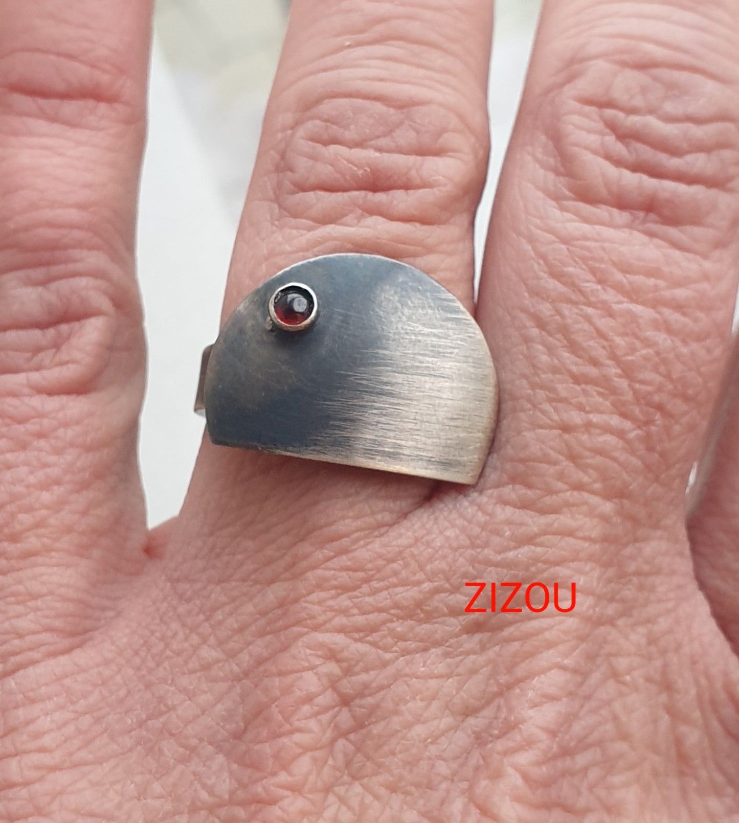 The Moon / Garnet / ring