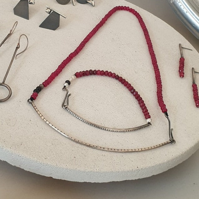 Stripes & Stones / necklace