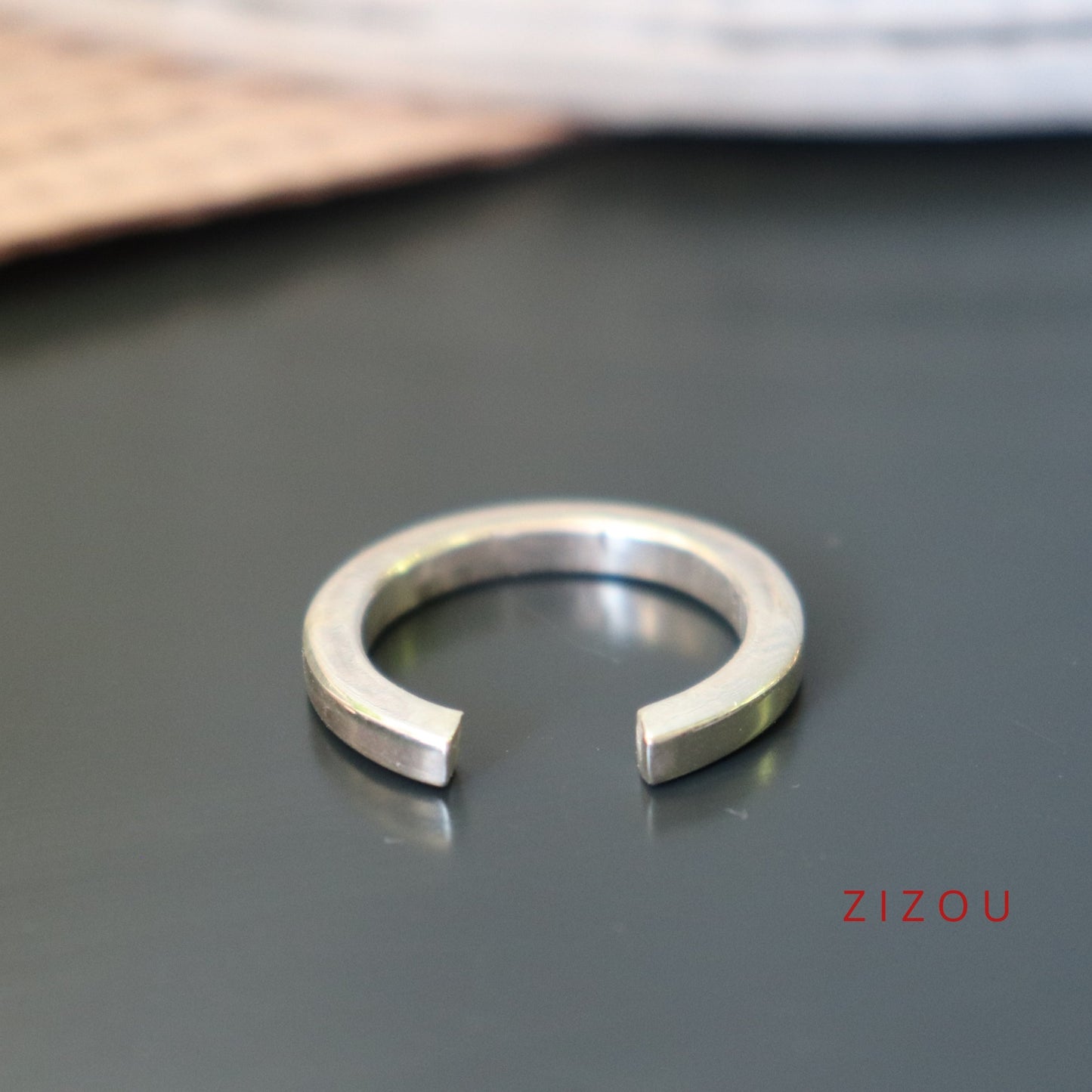 2-in-1 green onyx / square / ring