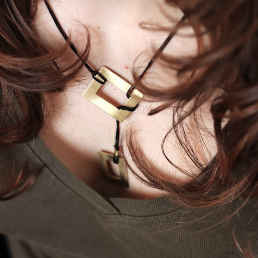 Necklace windows brass