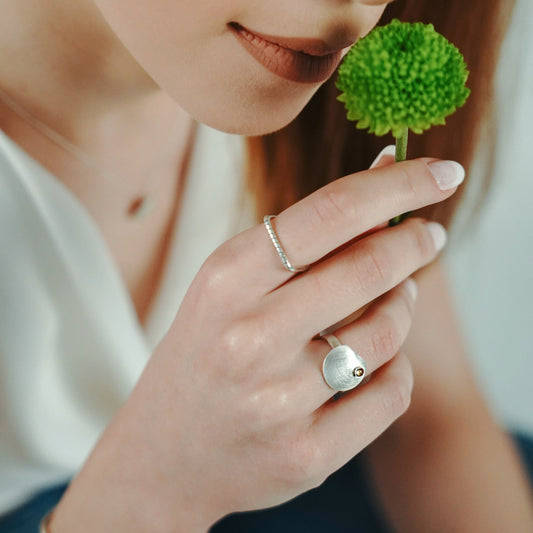 Full Moon / citrine / ring