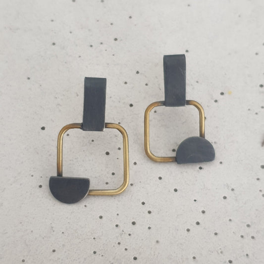 Black Geometry / Earrings