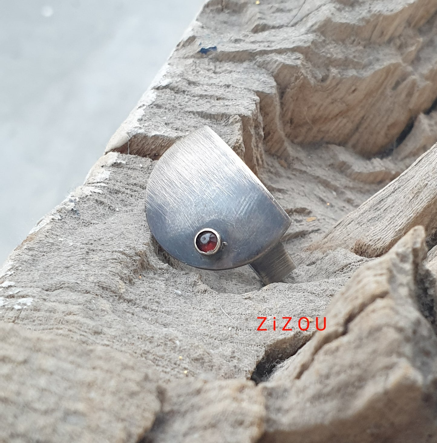 The Moon / Garnet / ring