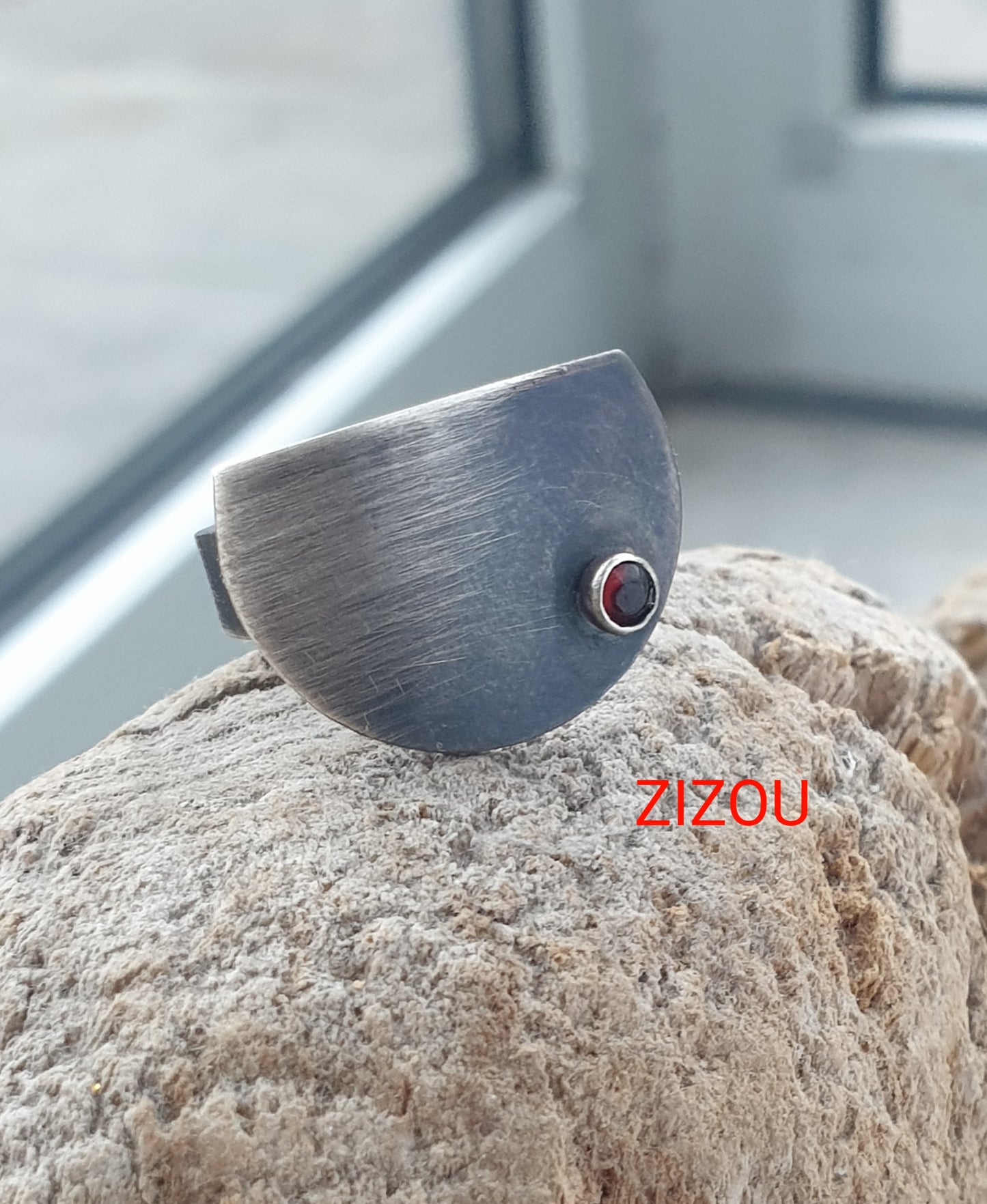 The Moon / Garnet / ring