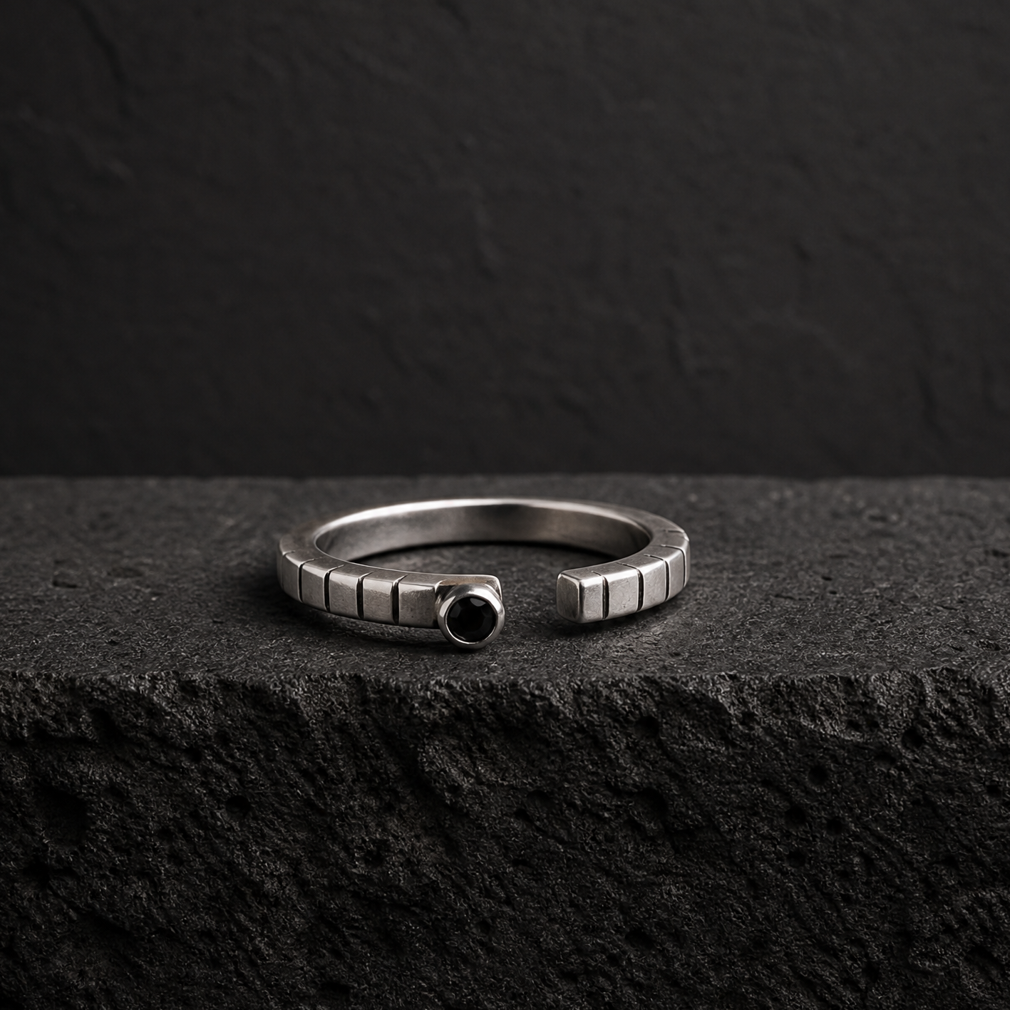 2-in-1 green onyx / square / ring