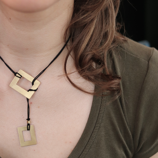 Necklace windows brass