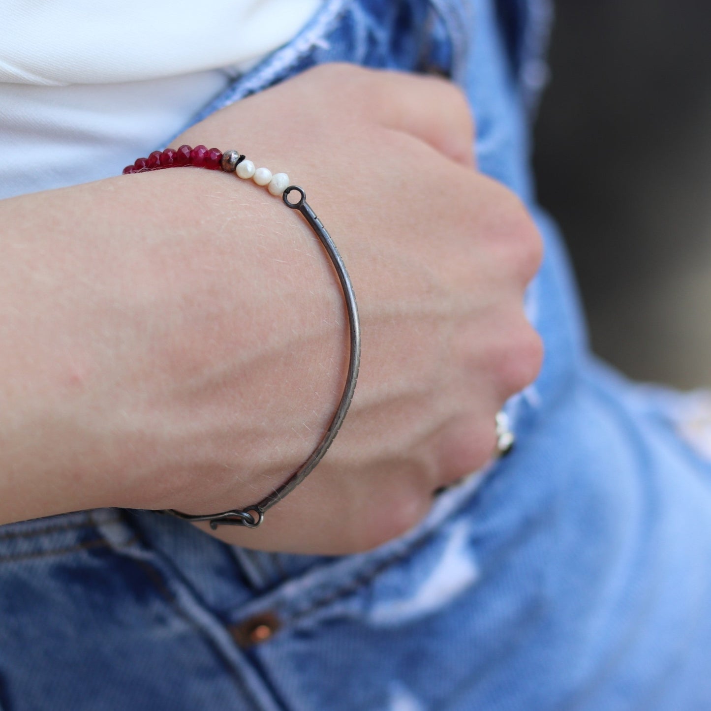Stripes & Stones / bracelet