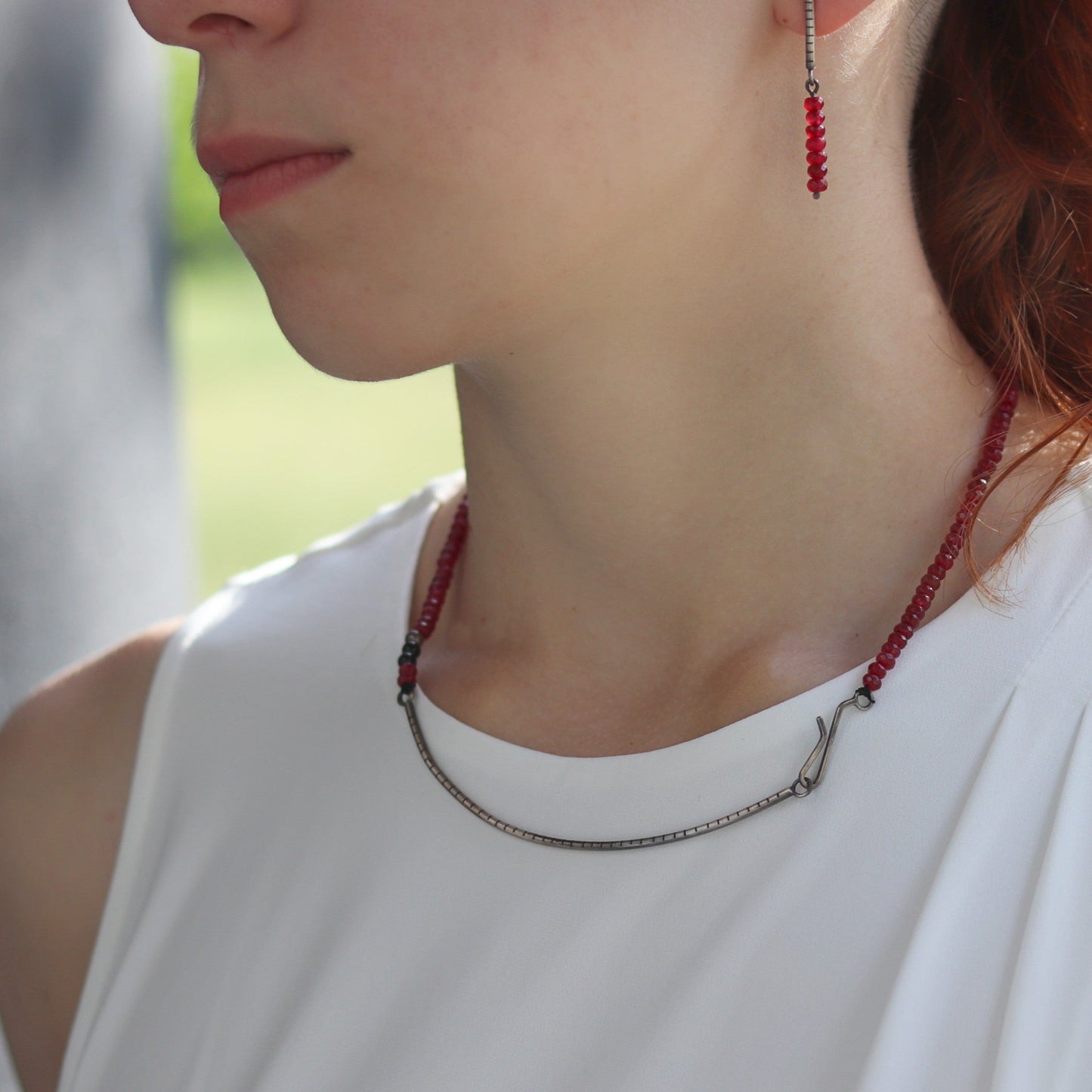 Stone sticks / earrings