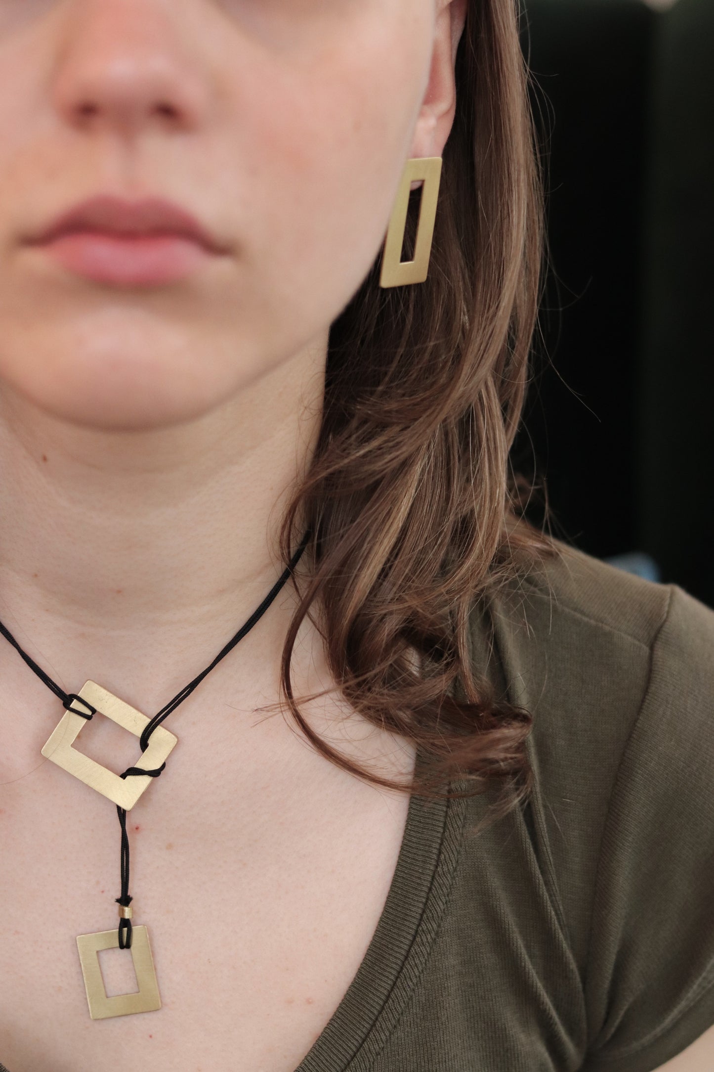 Necklace windows brass