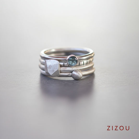 4U1 Spring vibes / topaz / round / ring