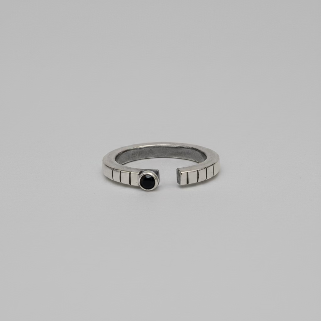 2-in-1 green onyx / square / ring