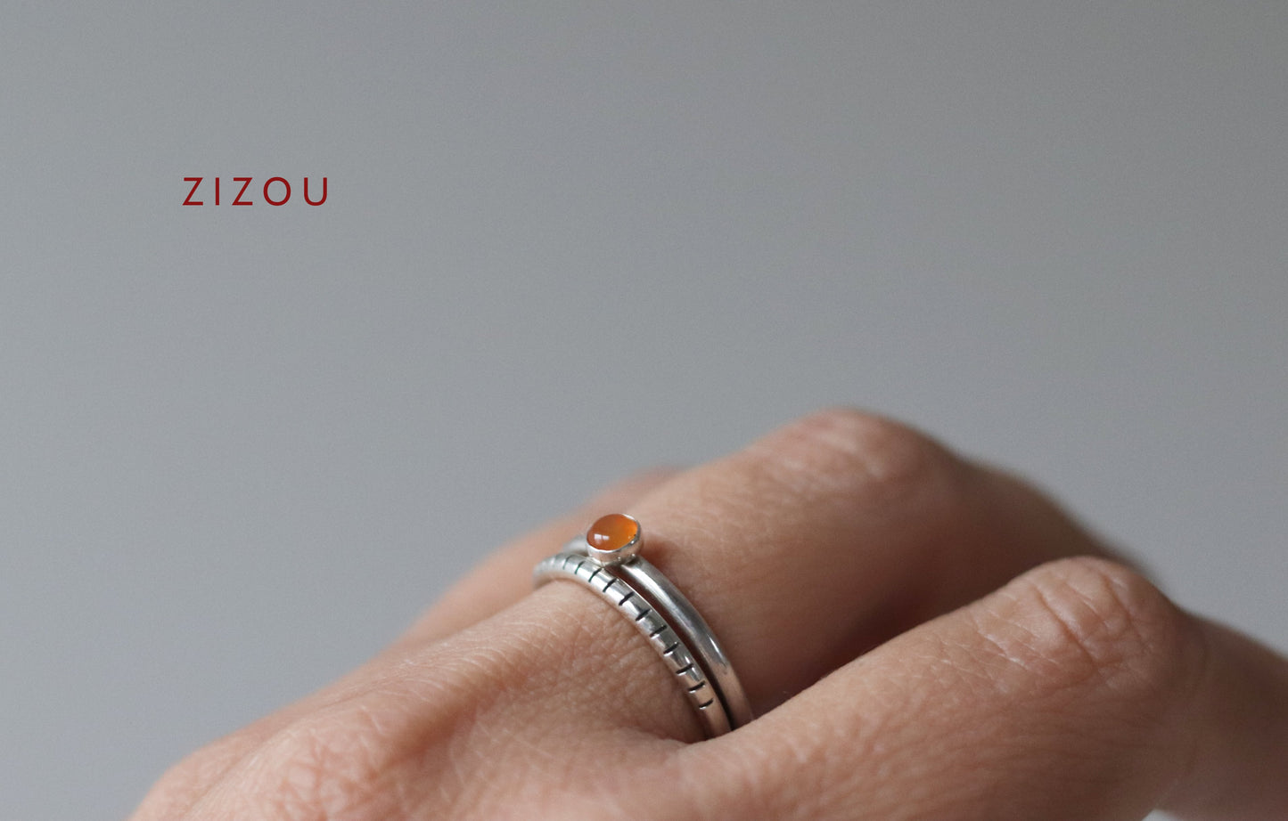2-in-1 carnelian / round / ring