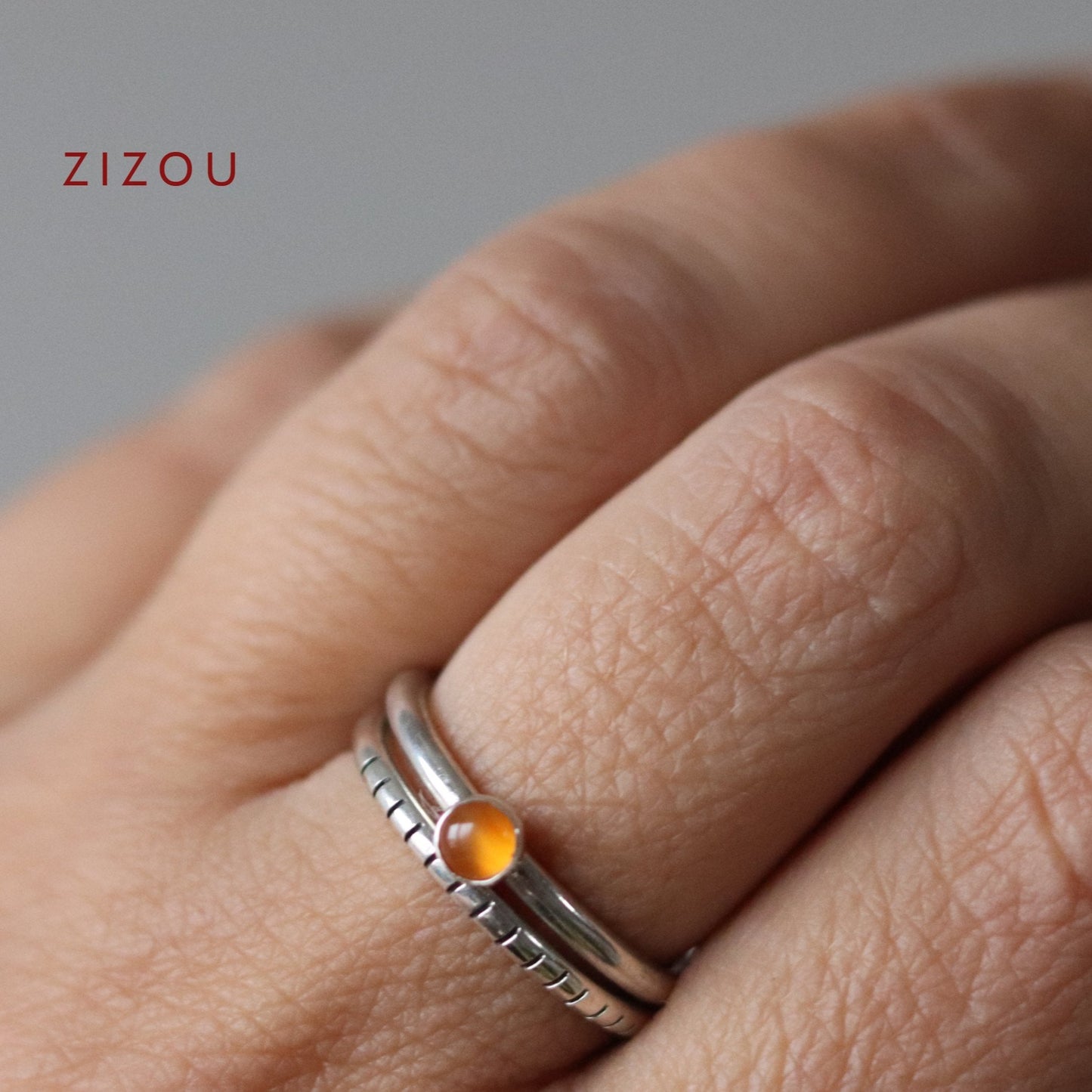 2-in-1 carnelian / round / ring