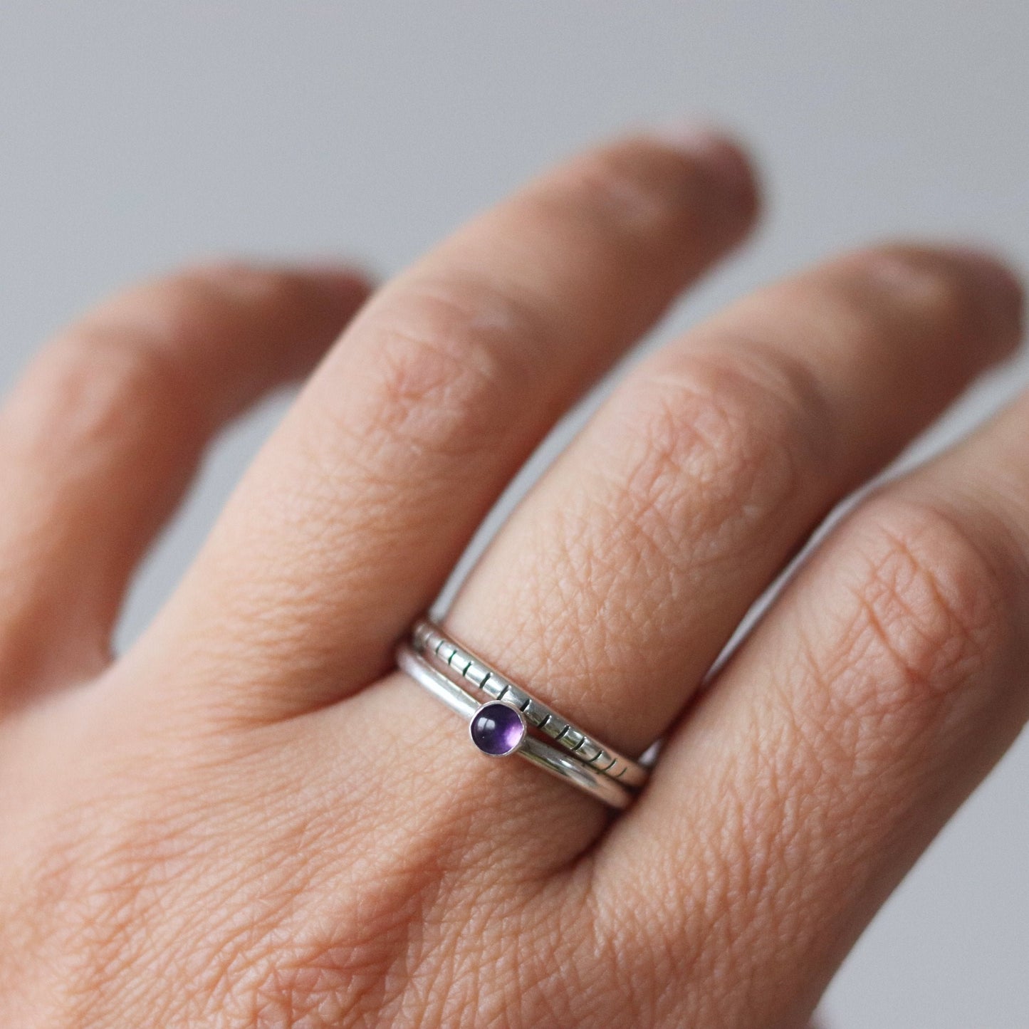 2in1 amethyst / round / ring