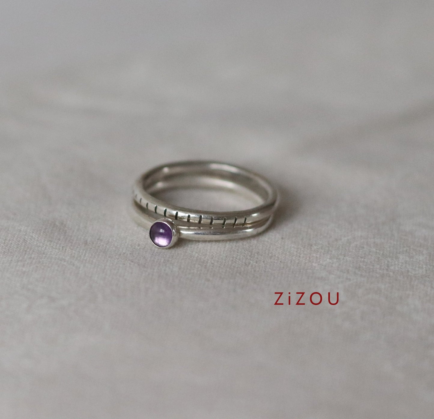 2in1 amethyst / round / ring