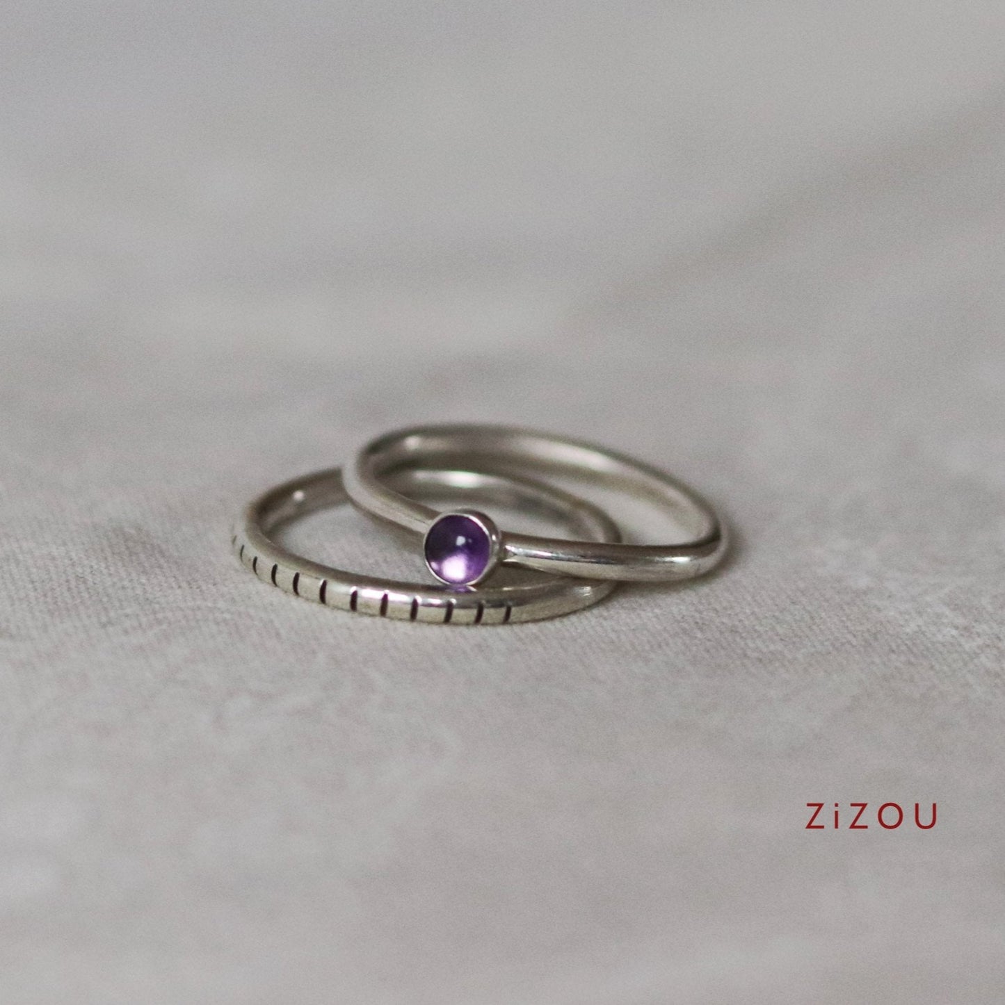 2in1 amethyst / round / ring