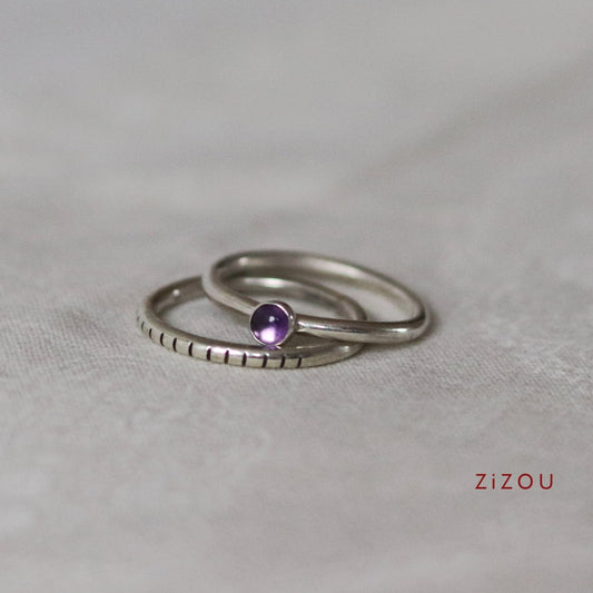 2in1 amethyst / round / ring