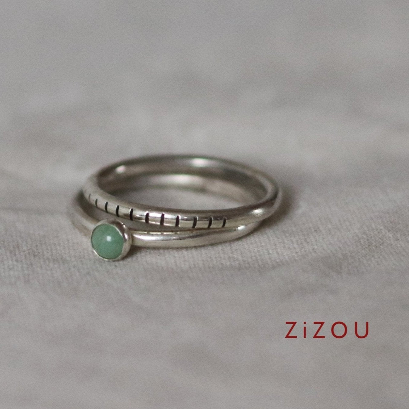 2-in-1 aventurine / round / ring