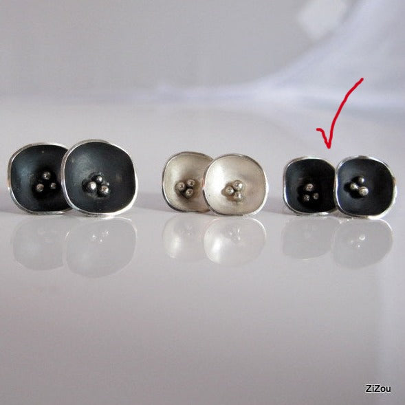 Black Flower S / earrings
