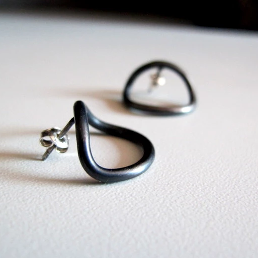 Ovals inside / earrings