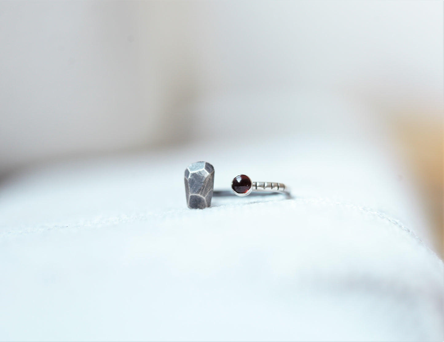 Stripes & Stones / garnet / ring