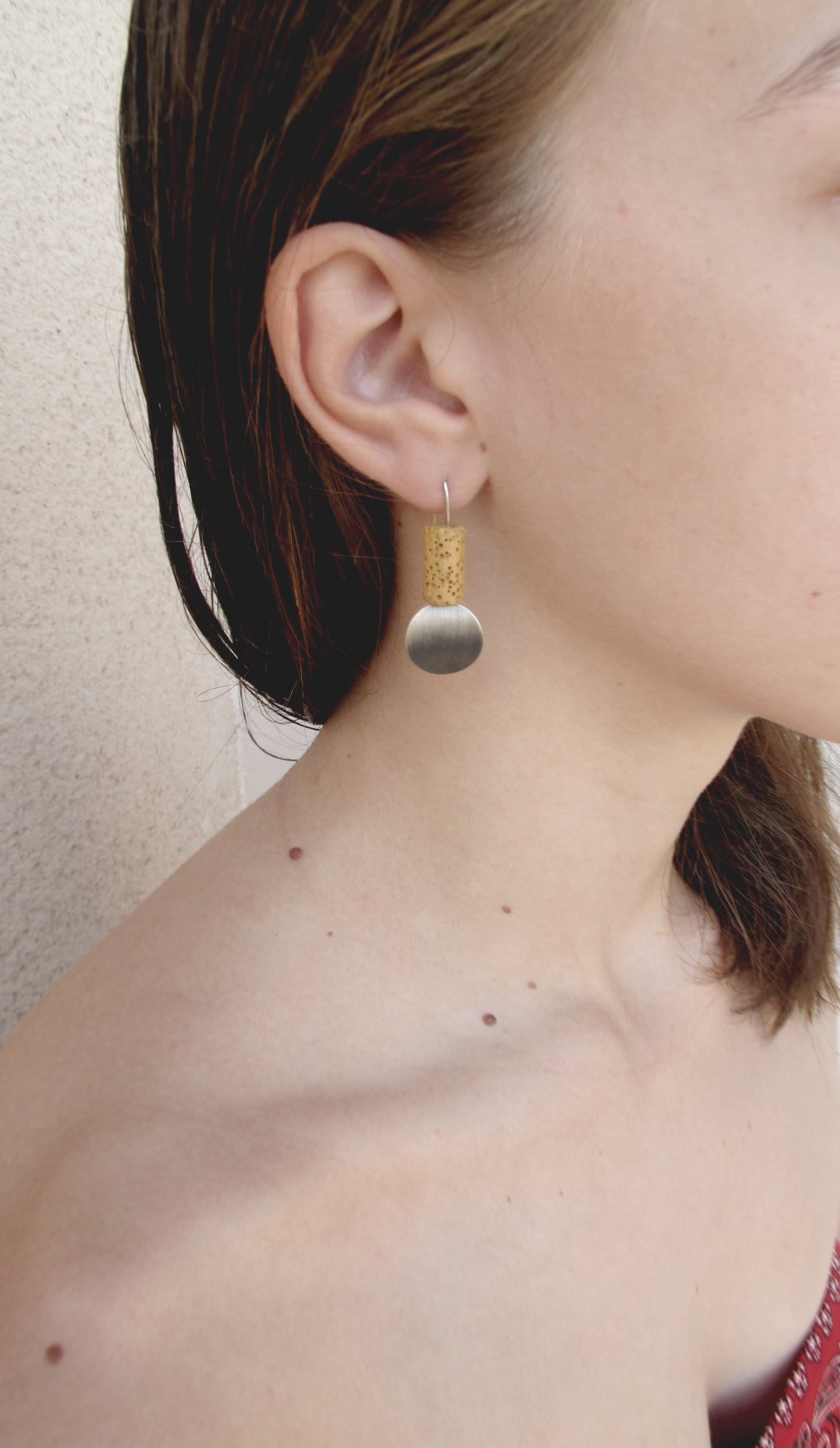 Geometric day / Yellow! / earrings