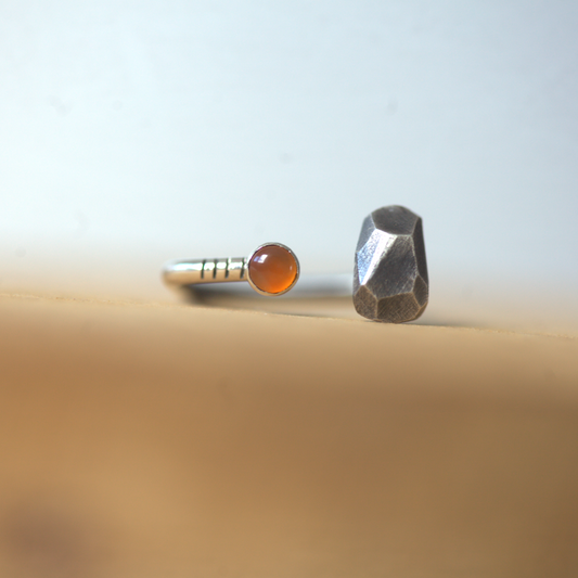 Stripes & Stones / carnelian / ring