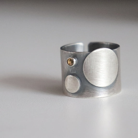 Polka dots / citrine / ring