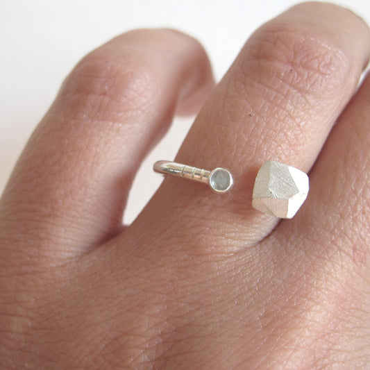 Stripes & Stones M / prehnite / ring