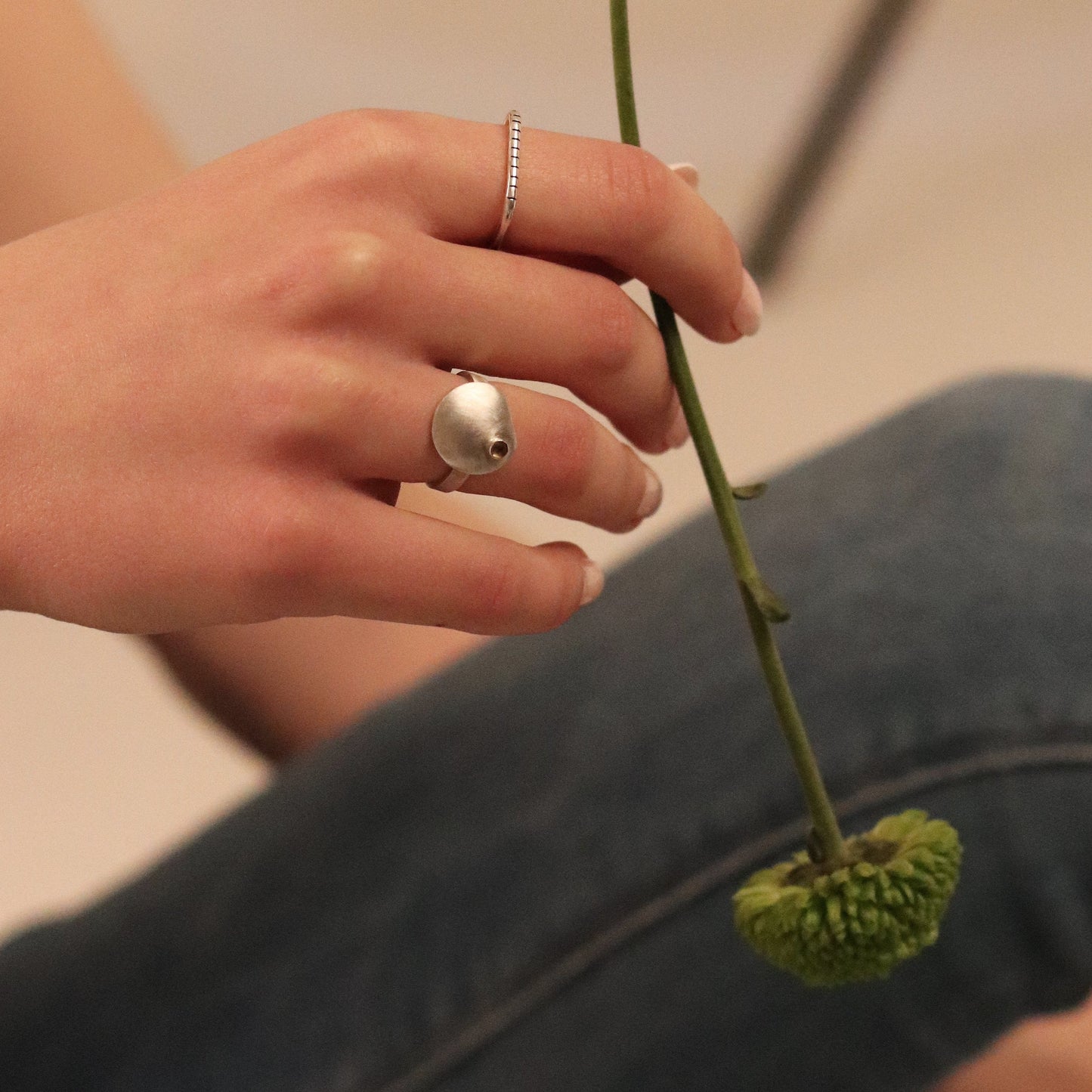 Full Moon / citrine / ring