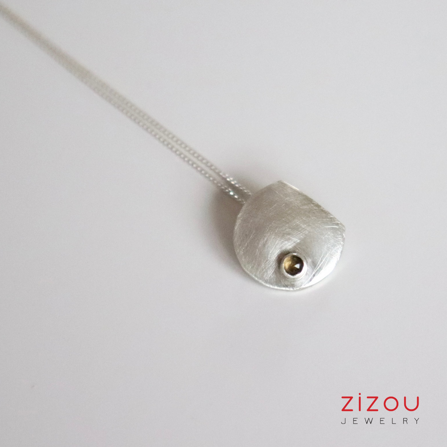 Full Moon / citrine / necklace
