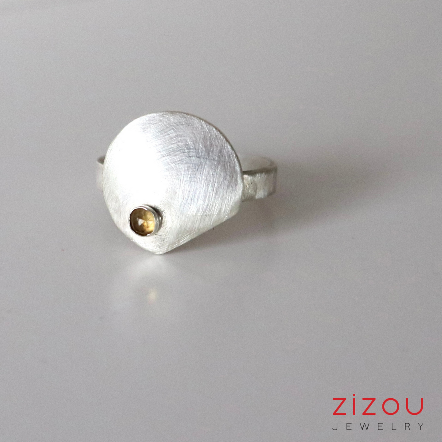 Full Moon / citrine / ring